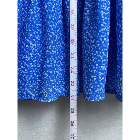 Missguided Blue Floral Flowy Dress - Picture 8 of 9